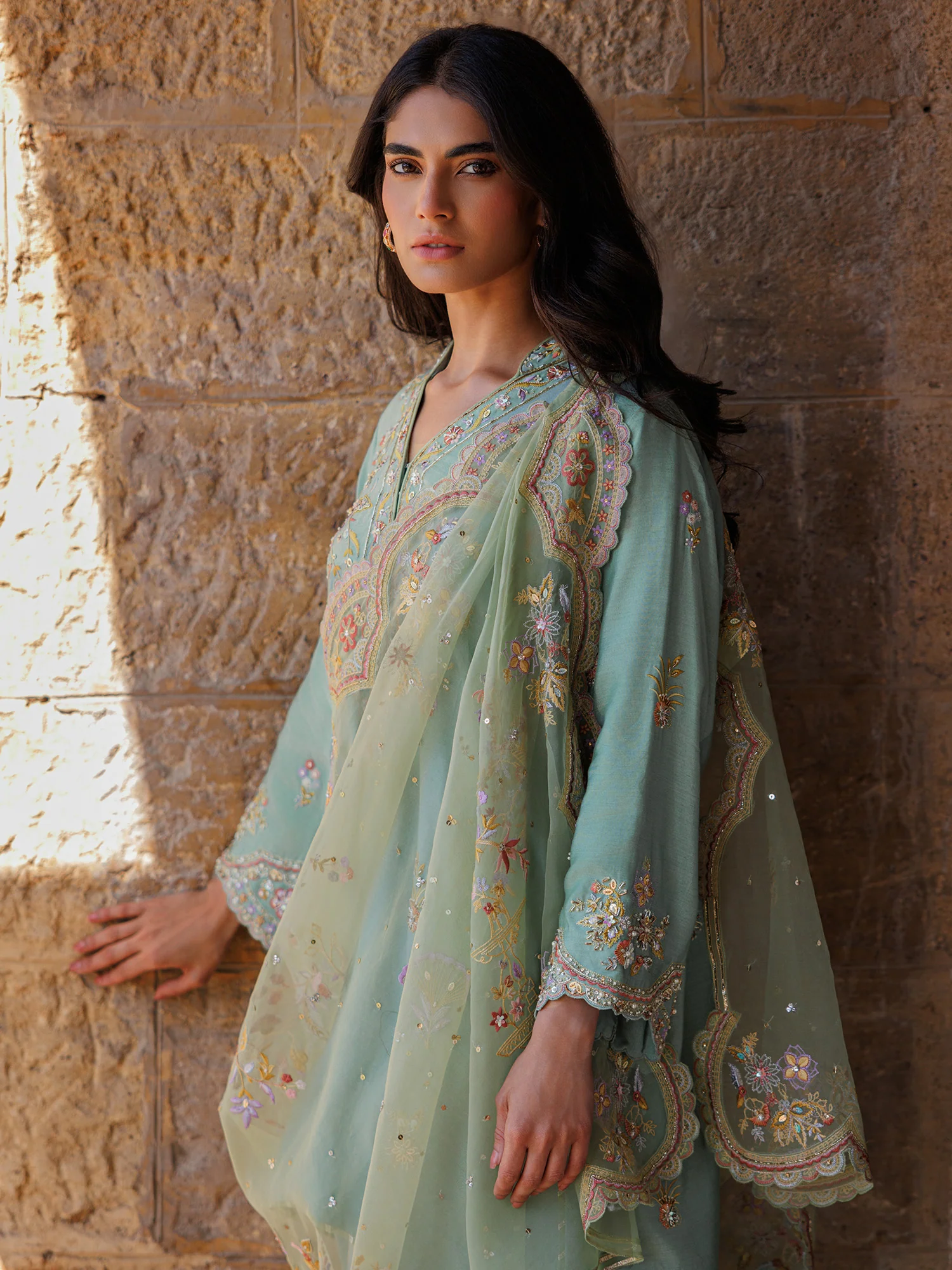 ALISHA, PANTS & DRAPED DUPATTA - Image 2